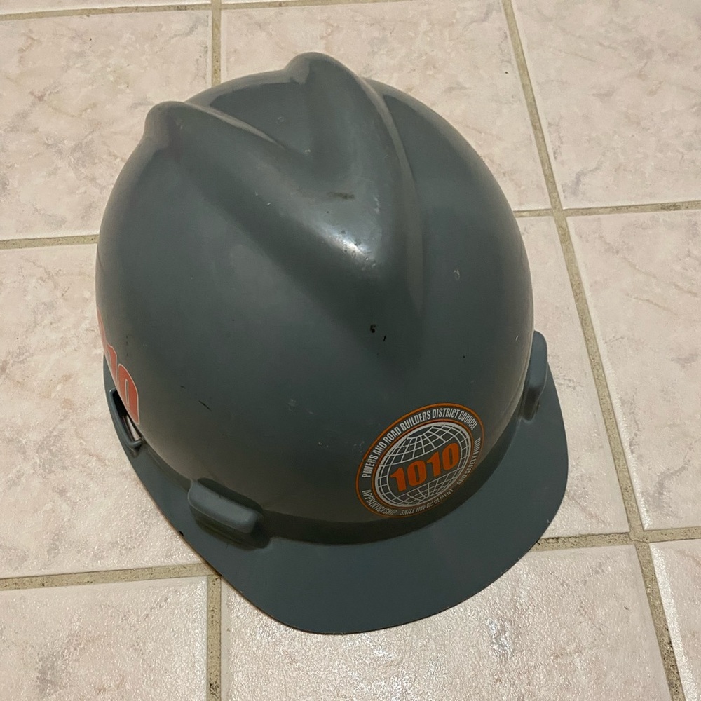 Gray Hard Helmet with Logo